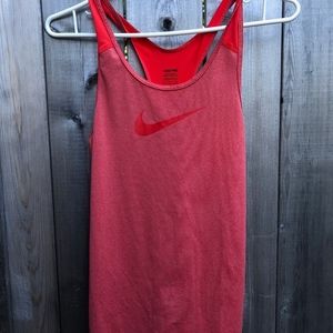 Nike red racerback running tank